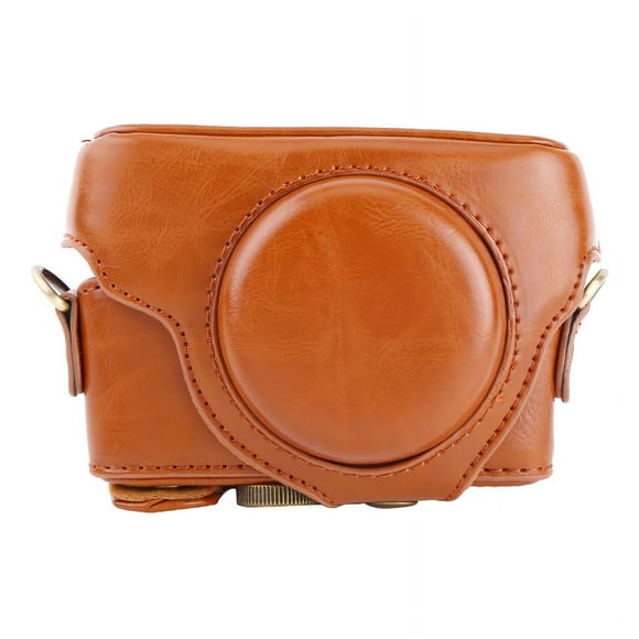 Protective PU Leather Camera Bag With Tripod Design For Sony RX100 (brown)