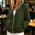 thumbnail image 5 of ClodeEU Women's Corduroy Long Sleeve Zip Up Jacket ,Casual Loose Outerwear with Pocket ,Women's Plus L, 5 of 6