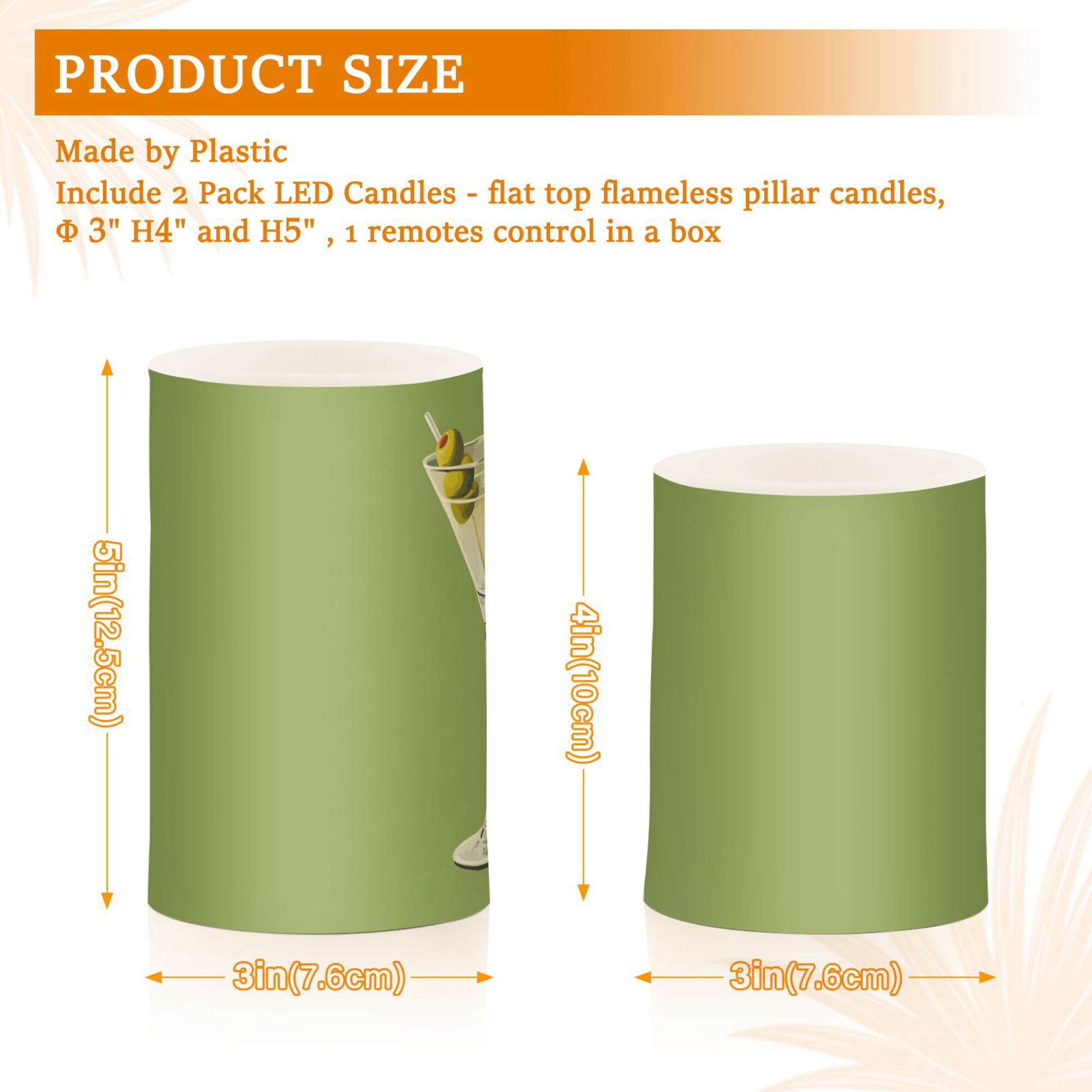 Yayeee Flameless Candles with Remote Flickering Battery Operated Multi Color Changing, Purple Halloween Pattern
