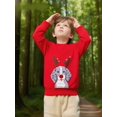 thumbnail image 4 of Emy Dola Toddler Boys Christmas Sweatshirts Kids Dinosaur Xmas Pullover Santa Claus Reindeer Cotton Shirts Tops 2-7 Years, 4 of 9