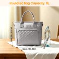 thumbnail image 4 of AUXDIQ 11L Insulated Cooler Bag Leakproof Cooling Tote Thermal Lunch Bag Grey, 4 of 6