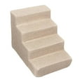 thumbnail image 2 of Escaleras con rampa para perros, versátil, cómoda, cubierta extraíble, portátil, estable, resistente, para uso en interiores y exteriores, escalera Caqui 4 Pasos, 2 of 8