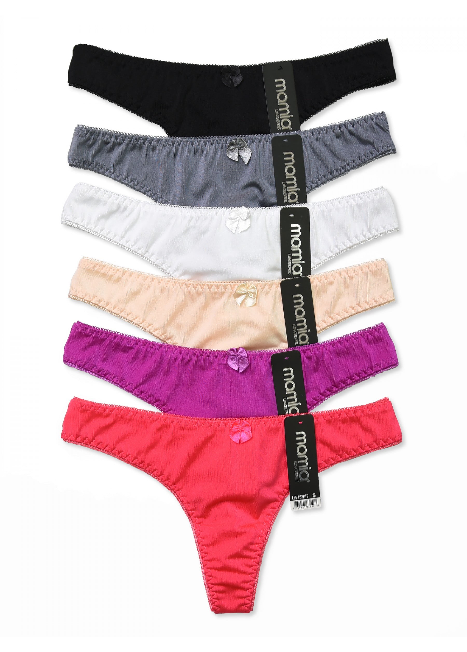Sofra Intimate Sets 12Pack Poly Thong, Size Medium