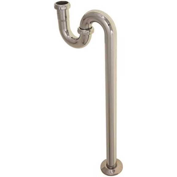 Premier 162128 1-1/4 in. Brass S-Trap, 22-Gauge Chrome