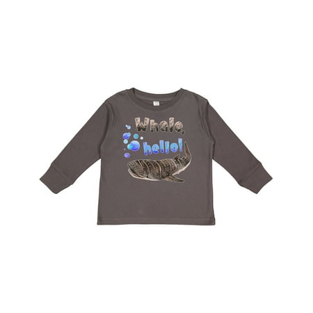 

Inktastic Whale Hello! Cute Whale Shark with Bubbles Gift Toddler Boy or Toddler Girl Long Sleeve T-Shirt