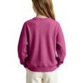 thumbnail image 6 of BLVB Boys Girls Knit Sweater Long Sleeve Crewneck Solid Color Soft Loose Pullover for Teen Kids Cozy Casual Fall Winter Jumper Top(Hot Pink,5-6 Years), 6 of 7