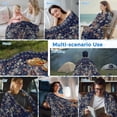 thumbnail image 5 of Navy Blue Boho Cooling Blanket,Lightweight Breathable Summer Throw Blanket with Double Sided Cold Effect,Abstract Art Ethnic Vintage Geometric Picnic Blankets Bed Sheet for Hot Sleepers 50"x60", 5 of 8