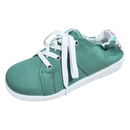 

Blphud Women s Shoes Casual Summer Shoes for Women 2024 Casual Womens Summer Shoes Leisure Women s Four Seasons Print Non Slip Flat Round Toe Breathable Lace Up Lazy Two Ways Cloth Shoes AG 42
