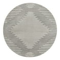 thumbnail image 2 of Unique Loom Kai Collection Area Rug - Warrior (6' 1" Round Gray and Ivory), 2 of 6