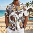 thumbnail image 2 of Enjoytime Mens Summer Shirts Print Short Sleeve Button Down Shirts Hawaiian Beach Vacation Casual Shirt, 2 of 5