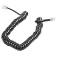 thumbnail image 1 of 9.3" Black RJ9 Telephone Modem Spiral Cable, 1 of 5