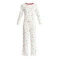 thumbnail image 4 of Christmas Women's and Women's Plus Long Sleeve Top and Wide Leg Pants Pajama Set from Holiday Time, 2-Piece, Sizes XS-3X, 4 of 4