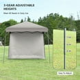 thumbnail image 4 of Gymax 10ft X 10ft Pop Up Tent Slant Leg Canopy W/ Roll-up Side Wall Grey, 4 of 10