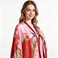 thumbnail image 4 of WeHello Women's shirt peacock print kimono long style clothes summer casual swimsuit cardigan, 4 of 7