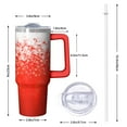 thumbnail image 2 of 30oz Holiday Tumbler with Handle and Straw, Cute Santa Claus Stainless Steel Insulated Cup Gifts for Home Travel, 2 of 5