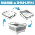 thumbnail image 3 of Collapsible Dish Basin, 9L/2.4Gal Portable Wash Basin with Drain Plug, Space Saving Foldable Bucket, Kitchen Sink for Camping, Vegetable Washing, RV, 3 of 6