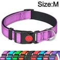 thumbnail image 2 of Collar de perro reflectante con hebilla de bloqueo de seguridad, collares ajustables de nailon para mascotas para cachorros MFZFUKR CPB-US-YY79-8, 2 of 5