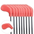 thumbnail image 3 of Toystoory 9 piezas de cubierta de palo de golf, cubiertas de cabeza de hierro impermeables, Protector portátil Golf Rojo, 3 of 6
