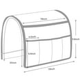 thumbnail image 7 of TV Remote Control Holder Couch Caddy, Non-slip Bedside Caddy Organizer with 5 Pockets for Key Glasses Phone Magazine Holders, 7 of 7