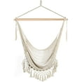 thumbnail image 1 of Hammock Chair Super Large Hanging Chair Soft-Spun Cotton Rope Weaving Chair, 1 of 4