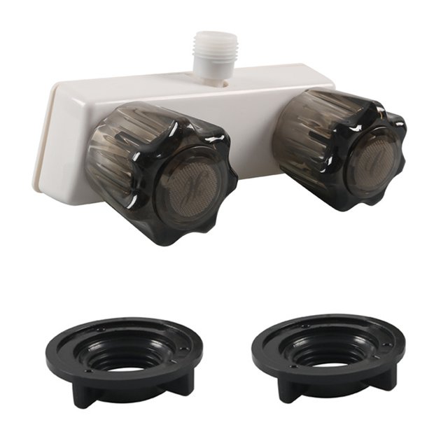 Grifo de ducha para RV con perillas dobles desviador de válvula para grifo de ducha para RV/autocaravana