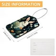 thumbnail image 5 of Rabbit Square PU Leather 2 Pack Travel Tag - Bag Tag - Suitcase Tag with Privacy Cover and Stainless Steel Ring - Suitable for Travel, Backpack, and Handbag, 5 of 7