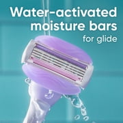 Venus ComfortGlide with aTouch of Vitamin E, Womens 3 Blade Disposable Razor, 2 Count, Purple