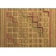 thumbnail image 1 of Ahgly Company Indoor Rectangle Abstract Brown Modern Area Rugs, 2' x 4', 1 of 4