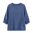 thumbnail image 4 of Sexlip Women's Top Comfortable Wear Everyday Versatile Wear Easy Care Fabric Fashion Forward Modern Style Classic Design Blue M, 4 of 7