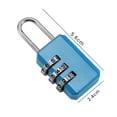 thumbnail image 3 of WREA Resettable 3 Dial Digit Combination Suitcase Luggage Password Code Lock Padlock, 3 of 10