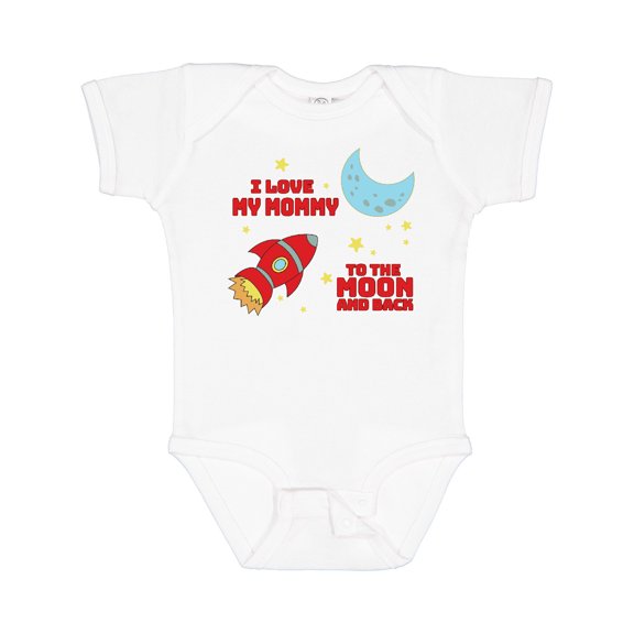 Inktastic I Love My Mommy to the Moon and Back Boys or Girls Baby Bodysuit