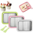 thumbnail image 2 of Instant Ice Cream Roller, Green 304 Steel Tray with 2 Spatulas, DIY Yogurt Maker, Style C, 2 of 10