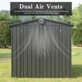 thumbnail image 2 of Garden Sheds Outdoor Storage Shed 6.5'x 4.2', Metal Garden Shed for Bike, Trash Can, Tools, Lawn Mowers,Galvanized Steel Outdoor Storage Cabinet with Lockable Door for Backyard, Patio, Lawn (6.5x4.2f, 2 of 7