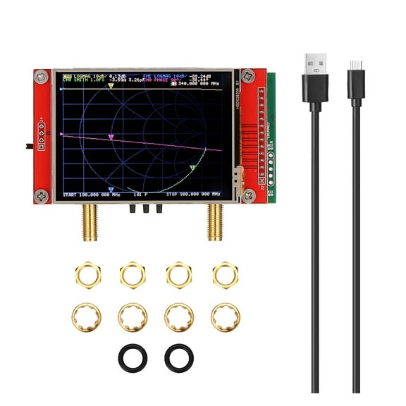 3G Vector Network Analyzer S-A-A-2 VNA V2 Antenna Analyzer Shortwave HF VHF UHF Measuring S Parameters, Voltage Standing Wave Ratio, Phase, Delay, Smith Chart ,Multiple Functions