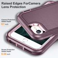 thumbnail image 6 of JTCASES for iPhone 7 / 8 / SE 2022 & 2020 Case, Shockproof Anti-drop PC Frame Anti-slip Strip Silicone Back Shell Rugged Anti-scratch for iPhone 7 / 8 / SE 2022 & 2020 (4.7") - Purple, 6 of 8