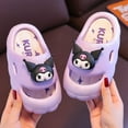 thumbnail image 1 of Zapatillas de casa de dibujos animados para niñas, chanclas antideslizantes para interiores y exteriores, zapatillas Cinnamoroll Kuromi my Melody, Verano, 1 of 6