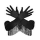 thumbnail image 1 of Guantes de baile latino para mujer, guantes con codo, para espectáculo, fiesta de disfraces de noche negro, 1 of 8