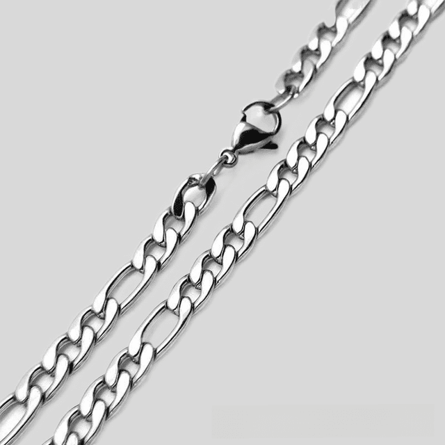 Cadena de joyería Figaro de aleación de titanio y acero inoxidable, cadena de suéter de hip-hop gruesa para hombres y mujeres