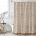 thumbnail image 6 of Pink Brown Floral Shower Curtain Set - Standard 72" x 72" Washable Bathtub Curtain with 12 Hooks, Spring Flowers Waterproof Fabric Stall Shower Curtains for Bathroom/Bathtub Décor, 6 of 6