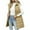 Khaki, variant on Women Long Puffer Vest Solid Color Full Zip Up Quilted Sleeveless Jacket Lightweight Winter Puffer Outerwear