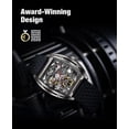 thumbnail image 3 of CIGA Design Skeleton Watch Z Series Titanium Automatic Mechanical Wristwatch Sapphire Tonneau Analog Men's Watches 3ATM Waterproof with Removable Silicone and Leather Strap Steampunk Gift (Black), 3 of 7