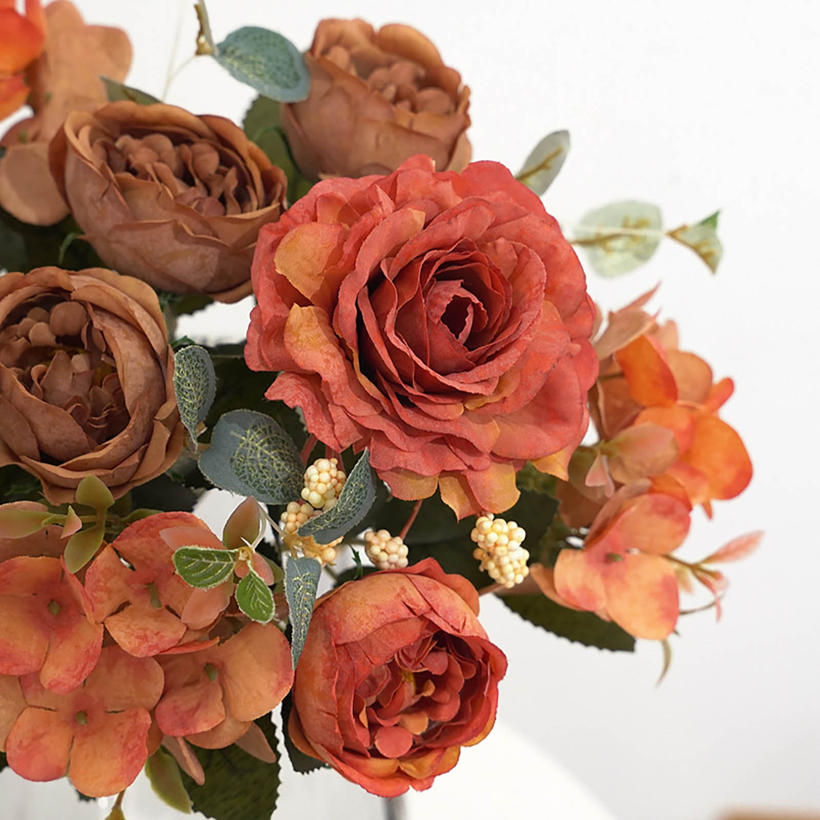 Danhjin Fake Flowers, Artificial Flowers for Outdoors Indoors Decoration Weather Proof Faux Flowers, for Garden Porch Patio Graveside Home Decor, Flowers for Decoration