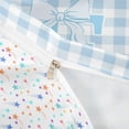 thumbnail image 4 of Catabedysis Blue Checkered Pattern Duvet Cover Queen,Personalized Letter F Queen Bedding For Girls,Colorful Stars Reversible,3-Piece,1 Duvet Cover and 2 Pillowcases, 4 of 6