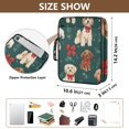 thumbnail image 3 of Haosy Accordion File Organizer Zipper Binder 500 Sheet 6-Tab Expanding File Folder Multi-Pocket 1.2 Inch 3 Ring Dog and Holly Leaves, 3 of 7