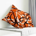 thumbnail image 3 of Orange Geometric Pillow Covers 16x16 Inch Decorative Throw Pillow Cover, Black White Striped Abstract Lines Art Sofa Pillowcases Accent Cushion Case Home Decor Bedroom Living Room, 3 of 6
