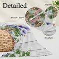thumbnail image 2 of Spring Easter Pillow Covers, Linen Long Throw Pillow Case, Purple Floral Summer Botanical Vintage Holiday Pillow Protector Decorative Cushion Cover for Living Room/Bedroom 12" x 20", 2 of 8