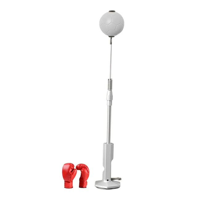 DYNWAVECA Punching Bag with Suction Cup Boxing Speed Ball Adjustable Height Punch Practice Boxing Ball for Exercise Home Gym Gray Adults