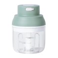 thumbnail image 1 of Trituradora de ajo, trituradora de pimienta, chile, nueces, picadora de carne, procesador de alimentos pequeño, picadora de ajo eléctrica mini, 250 ml/8,5 fl oz, verde, 1 of 5