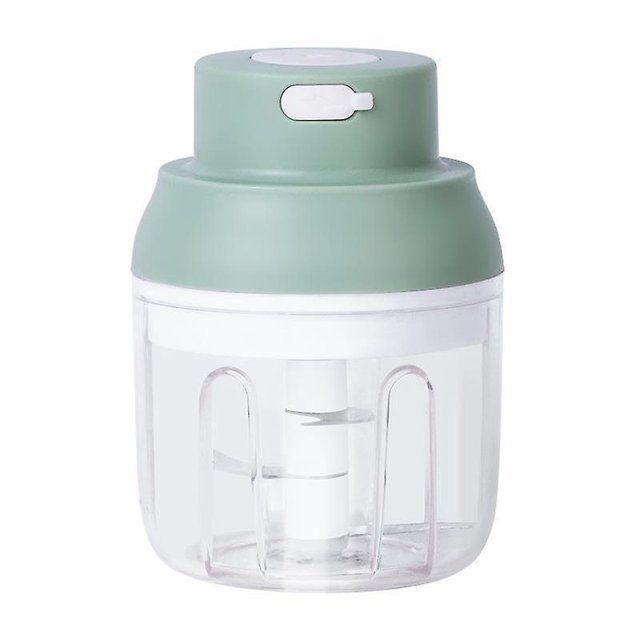 Trituradora de ajo, trituradora de pimienta, chile, nueces, picadora de carne, procesador de alimentos pequeño, picadora de ajo eléctrica mini, 250 ml/8,5 fl oz, verde