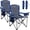 Blue, variant on Set of 2 Oversized Camping Chairs, Heavy Duty Support 500 LBS Padded Back and Arm Sport Chairs, Collapsible Folding Chairs w/ Cup Holder Cooler Bag for Outdoor Fishing Garden, Adult Furniture